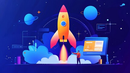 Launching a Startup: Rocket, Technology, and Innovation for Business Success