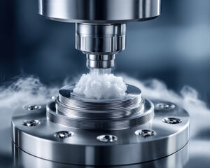 High tech machinery is used to process frozen samples in laboratory setting, showcasing precision and innovation in scientific research