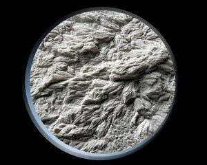 High magnification view of textured surface, showcasing intricate details and patterns. image evokes sense of curiosity and exploration
