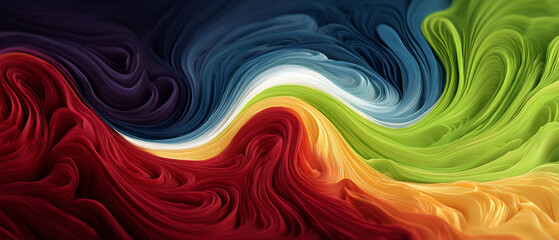 Obraz premium Vibrant swirling color spectrum abstract