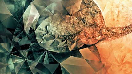 Abstract geometric background with a kaleidoscope of colors and shapes