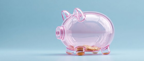 Transparent Piggy Bank with Light Bulb Symbolizing Green Finance and Energy Saving Modern Sustainable Investment Concept for Professional Marketing Campaigns
