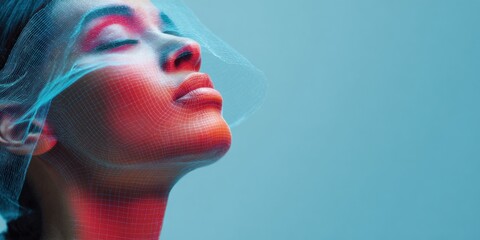 Modern Digital Reputation Economy Concept with Transparent Interface Overlay on Confident Young Professional for Premium Tech Marketing Content