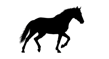 Naklejka premium Elegant Silhouette of a Galloping Horse in Motion
