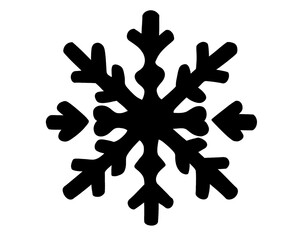 snow silhouette, winter icon isolated on white background
