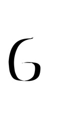 Illustration of handwritten letter G