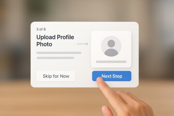 Profile Photo Upload Step in Digital Account Setup Process
