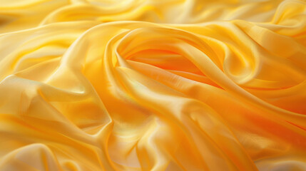 Fototapeta premium Abstract flowing golden fabric with soft light and shadow creating a luxurious texture