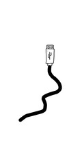 Simple illustration of a USB data cable