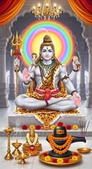 Shiva mahadeva hindu god wallpaper meditation yoga spirituality hinduism india divine artwork deity