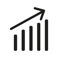 signal glyph icon illustration vector
, vector growing graph icon.
Chart Up Icon Vector Symbol Design Illustration