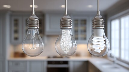Exploring Different Types of Light Bulbs in Modern Kitchen Decor