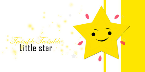 2d illustration Twinkle Twinkle Little Star card