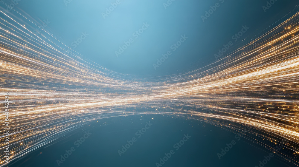 Poster dynamic light trails create mesmerizing visual effect, evoking sense of motion and energy