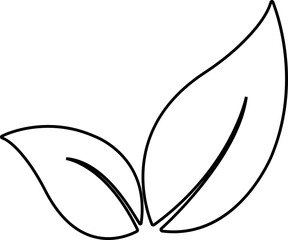 leaf, branch icon in line friendly ecology icons. Environmental Leaves, natural, labels vector symbol isolated transparent background