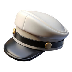 Fototapeta premium 3d vintage captain s hat isolated on transparent background