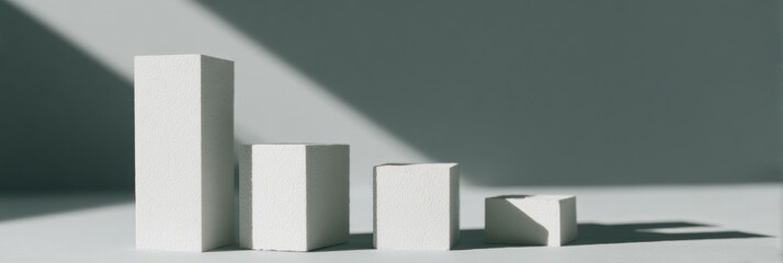 Professional Skill Upgrade and Leveling Up Concept with Cubes Forming Growth Segments for Career Development Marketing and Personal Success Content