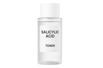 Salicylic acid toner bottle isolated on transparent background