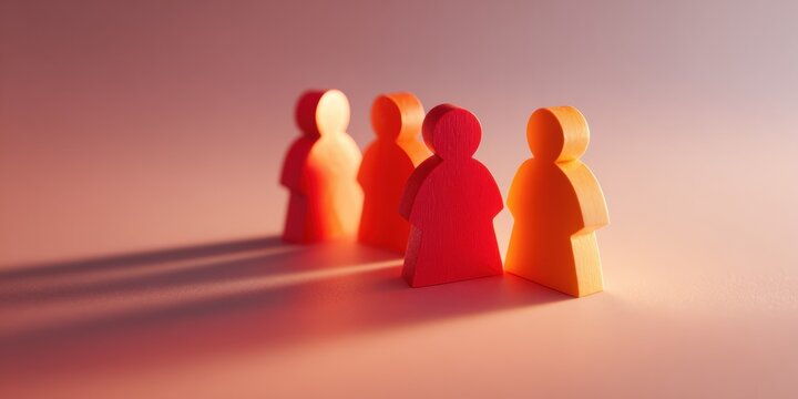 Professional Diverse Teamwork and Inclusion Concept with Symbolic Figurines Modern Corporate Unity for HR and Social Media Campaigns