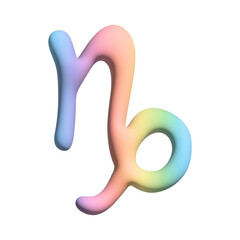 Obraz premium 3d capricorn zodiac sign Astrology clipart Element for design