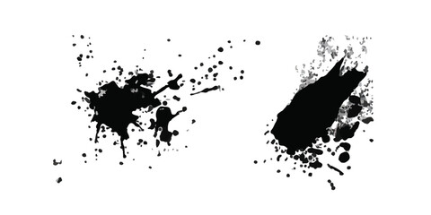 Abstract Black and White Ink Splats Creating a Grunge. ink splat	
