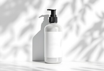 Makeup Remover Bottle Mockup on Clean Background
