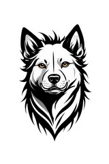 Naklejka premium Dog with a black nose and a black mouth