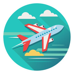 Airplane Departure Flat Icon