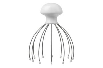 Head massager device with transparent background for relaxation and stress relief