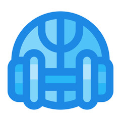 sport blue filled color icon.