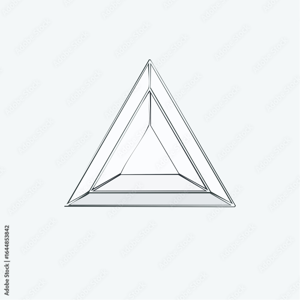 Poster a perfect penrose triangle rotating endlessly in a minimal vector style.