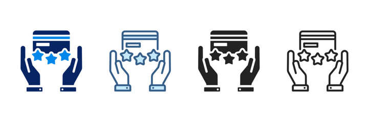 Loyalty Icon Set Multiple Style Vector Illustration
