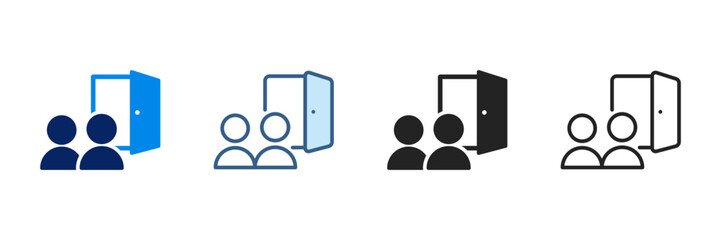 Guest Icon Set Multiple Style Vector Illustration