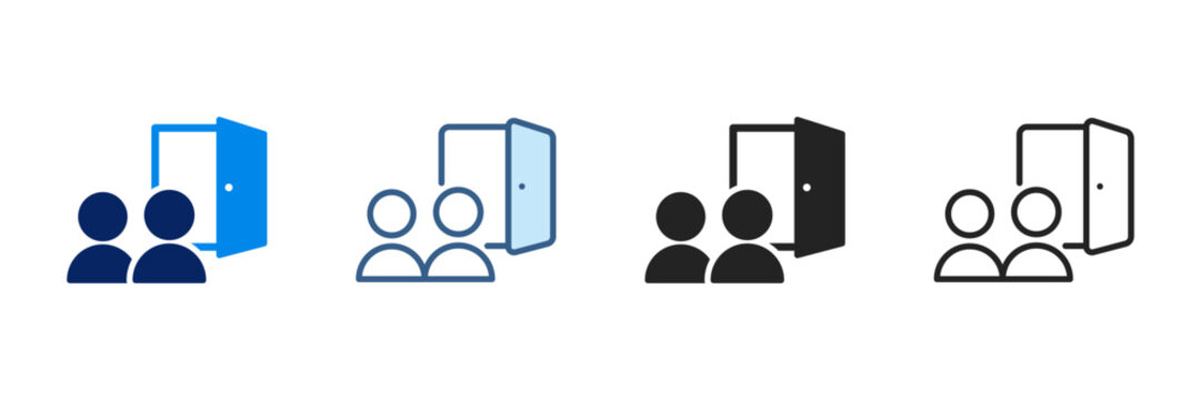 Guest Icon Set Multiple Style Vector Illustration