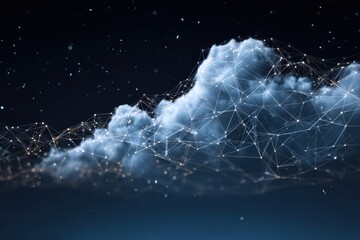 Cloud connectivity and network visualization for technology aficionados and science educators exploring digital communication trends