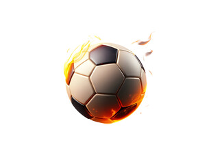 Obraz premium Burning Soccer Ball