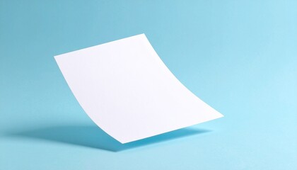blank paper on blue