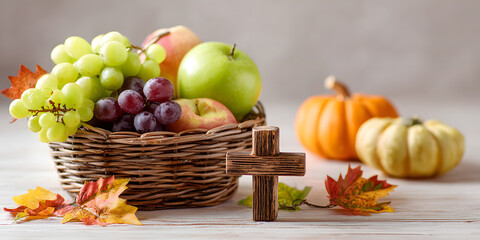 Thanksgiving Fruit in a Basket