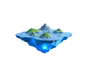 Floating Island Fantasy A Celestial Oasis in the Sky