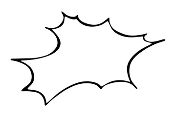 Hand drawn speech bubble Blank empty message box Textbox frame for banners, price tags, stickers, design