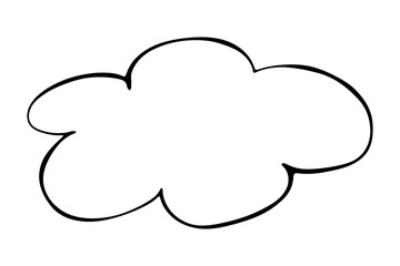 Hand drawn speech bubble Blank empty message box Textbox frame for banners, price tags, stickers, design