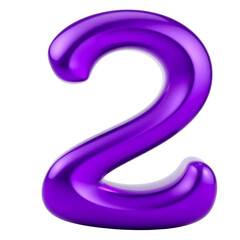 Glossy Purple Number 2