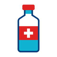 Obraz premium Medical Syrup Medical Symbol Illustration for Healthcare and Drugstore Design