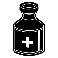 Obraz premium Medicine Bottle Icon Bottle Icon Medical Symbol Illustration for Healthcare and Drugstore Design