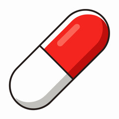 Pill Capsule Icon  Medical Symbol Illustration for Healthcare and Drugstore Design
