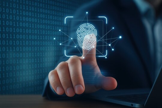 Biometric Fingerprint Authentication on Touchscreen Interface with Digital Security Network
