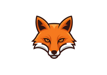 Fototapeta premium Pixel Art Fox Head Fierce Orange Wildlife Logo isolated on transparent background