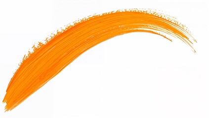 Orange paint brush strokes on white background design element
