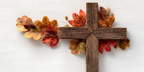 Thanksgiving Image with Cross Background