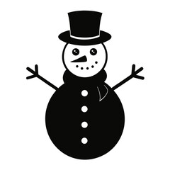 snowman with a broom